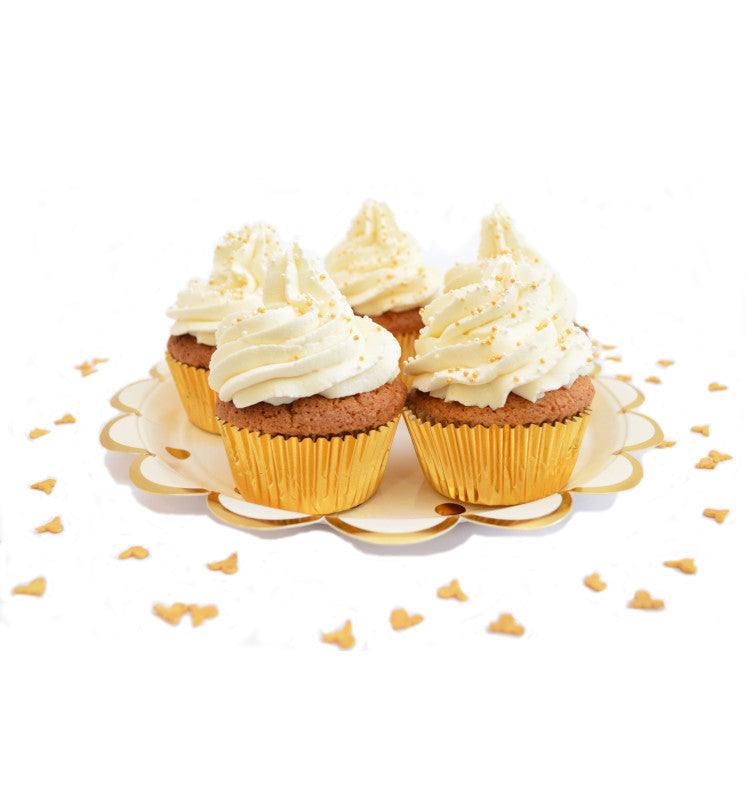 48 Gold Cupcake Cases- Scrapcooking