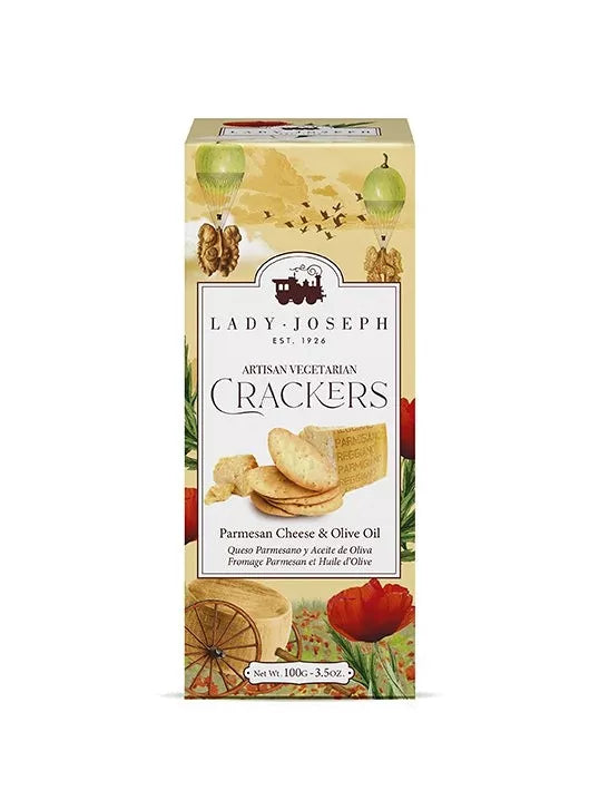 Crackers with Parmigiano Reggiano & olive oil - Lady Joseph