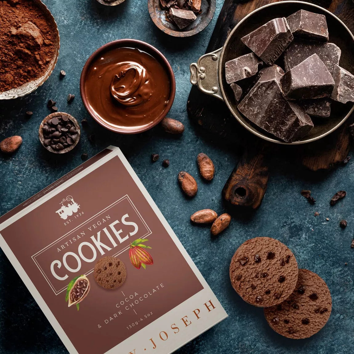 Cookies with cocoa and dark chocolate - Lady Joseph