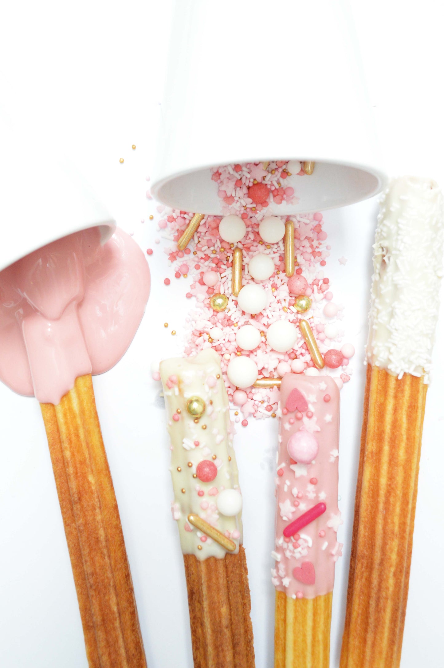 Sweetened Decors Pink & Gold Rods Mix - Scrapcooking