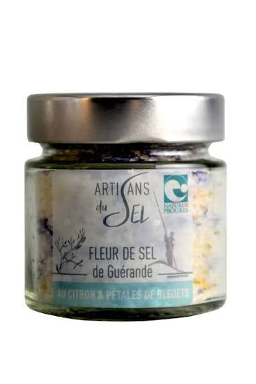 Fleur de Sel de Guérande Petal Bleuet and Lemon