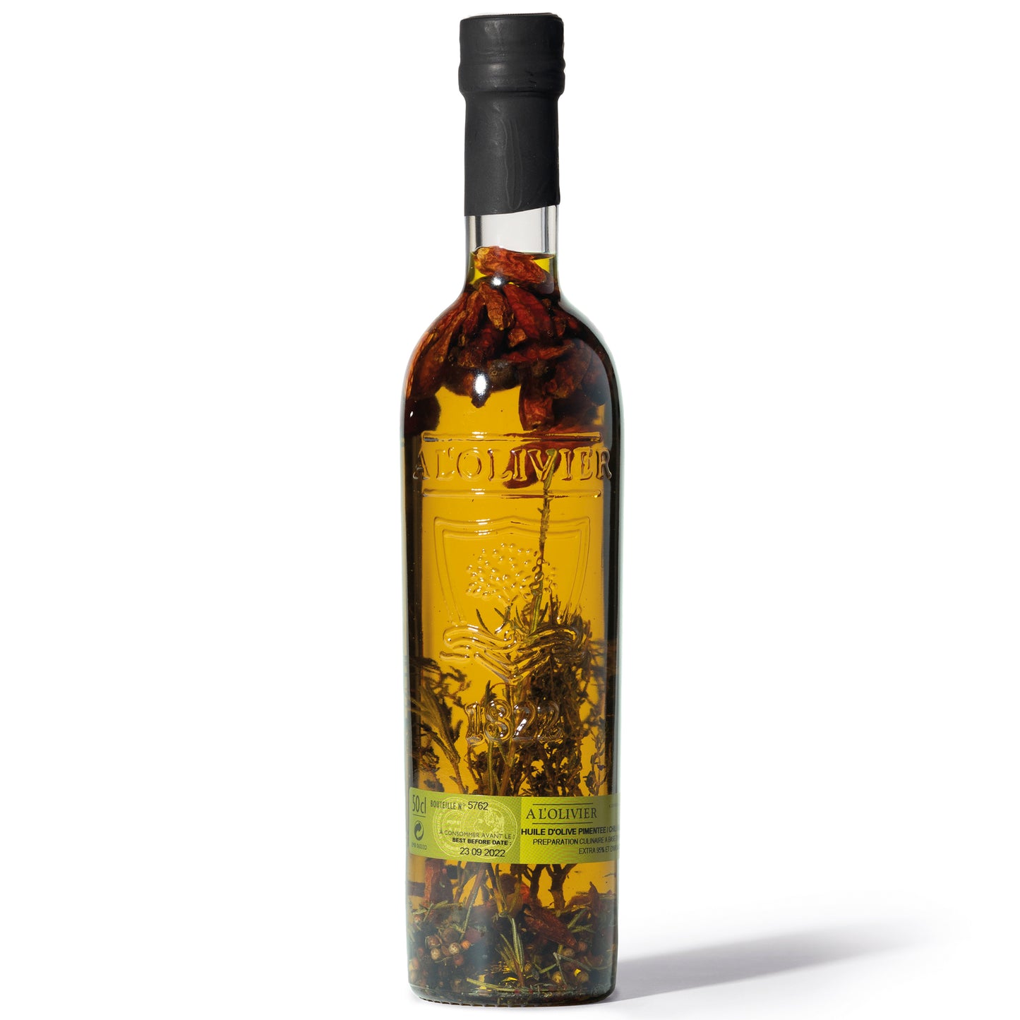 Extra virgin olive oil with herbs & spices - Collector’s Bottle A l'Olivier