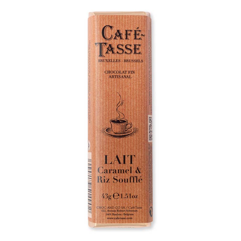 Caramel Milk Chocolate & Puffed Rice - Café Tasse