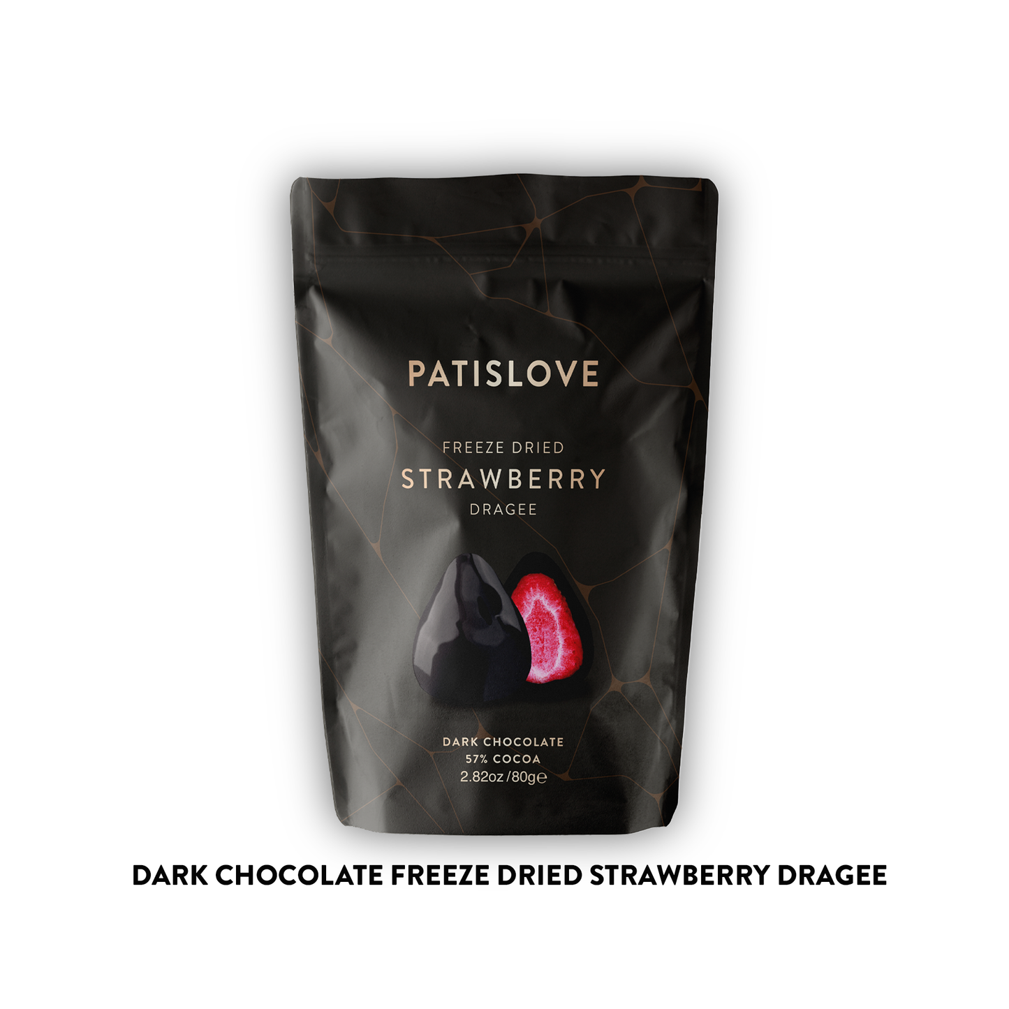 Dark Chocolate Covered Freeze Dried Strawberry - Patislove
