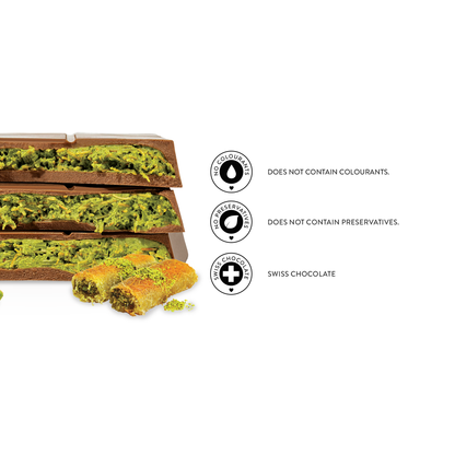 Pistachio & Kadayif Milk Chocolate - Patislove 100gr