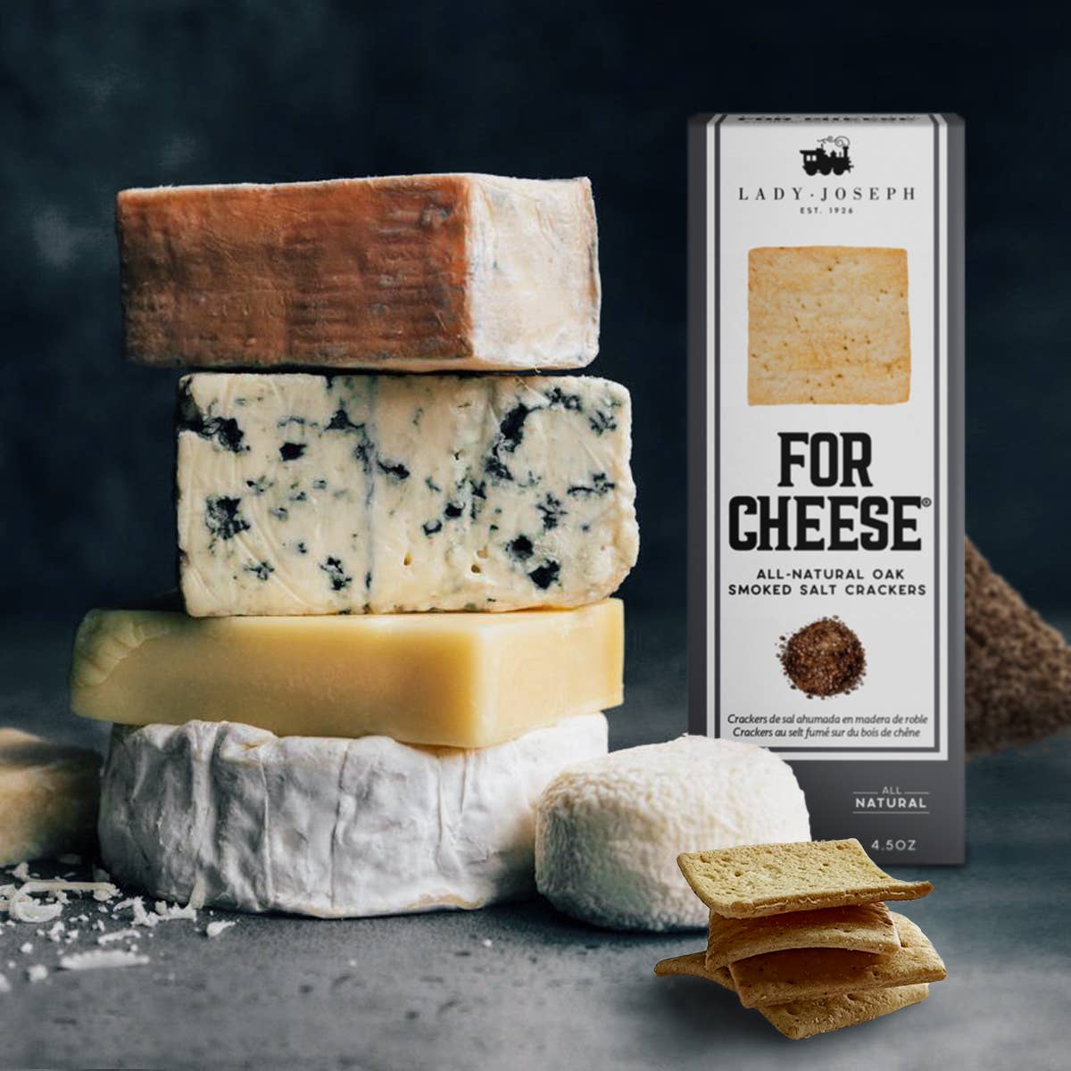 Crackers with oak smoked salt - Lady Joseph