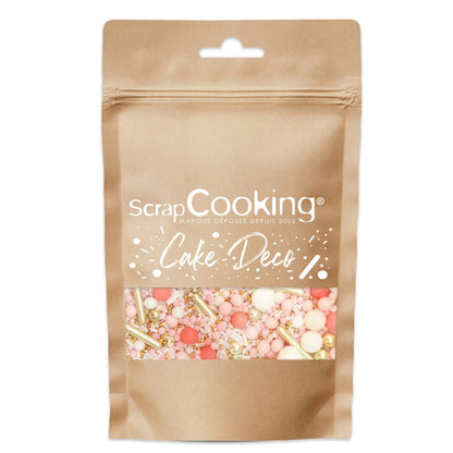 Sweetened Decors Pink & Gold Rods Mix - Scrapcooking