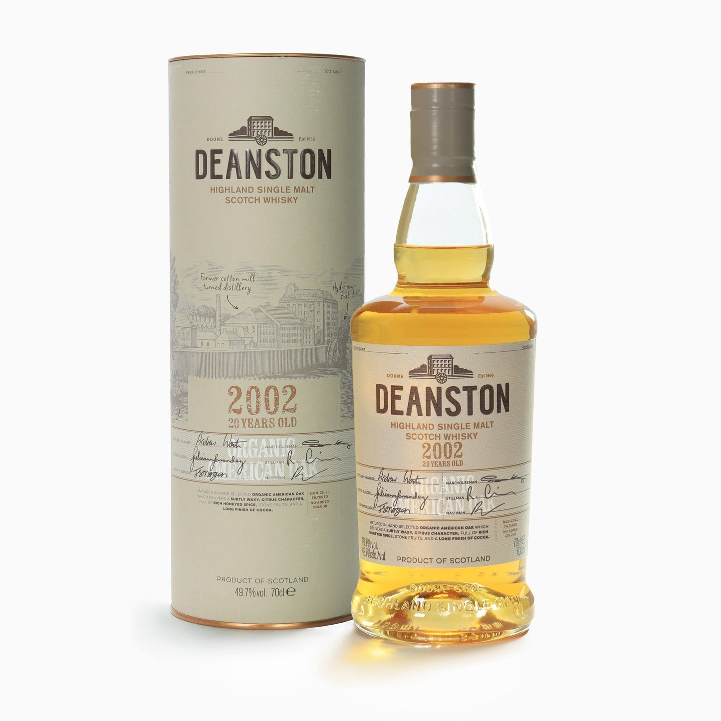 Deanston Organic American Oak - 20 Year Old Single Malt Scotch Whisky