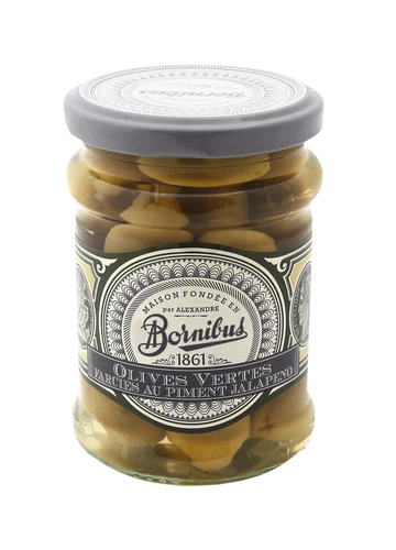 GREEN OLIVES STUFFED WITH JALAPENO - BORNIBUS