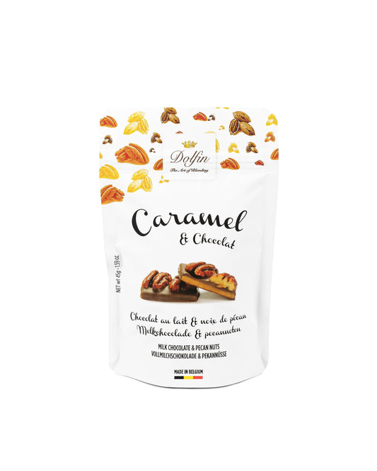 “Caramel & Chocolate” - Milk Chocolate And Pecan Nuts 45gr - Dolfin