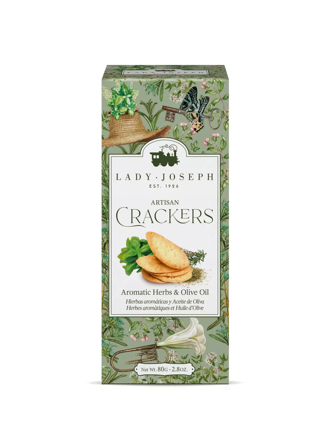 Artisan crackers with Provencal herbs & olive oil - Lady Joseph