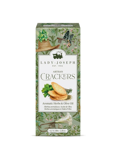 Artisan crackers with Provencal herbs & olive oil - Lady Joseph