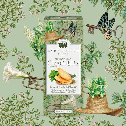 Artisan crackers with Provencal herbs & olive oil - Lady Joseph