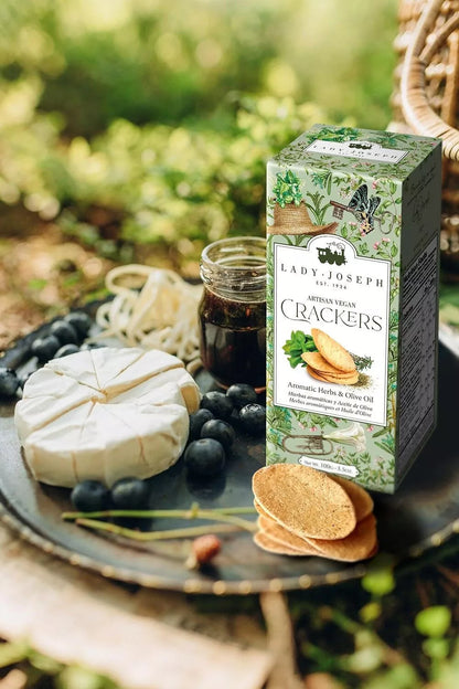 Artisan crackers with Provencal herbs & olive oil - Lady Joseph