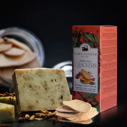 Artisan crackers with Red Pepper, Cumin & Olive Oil - Lady Joseph