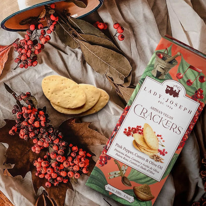 Artisan crackers with Red Pepper, Cumin & Olive Oil - Lady Joseph