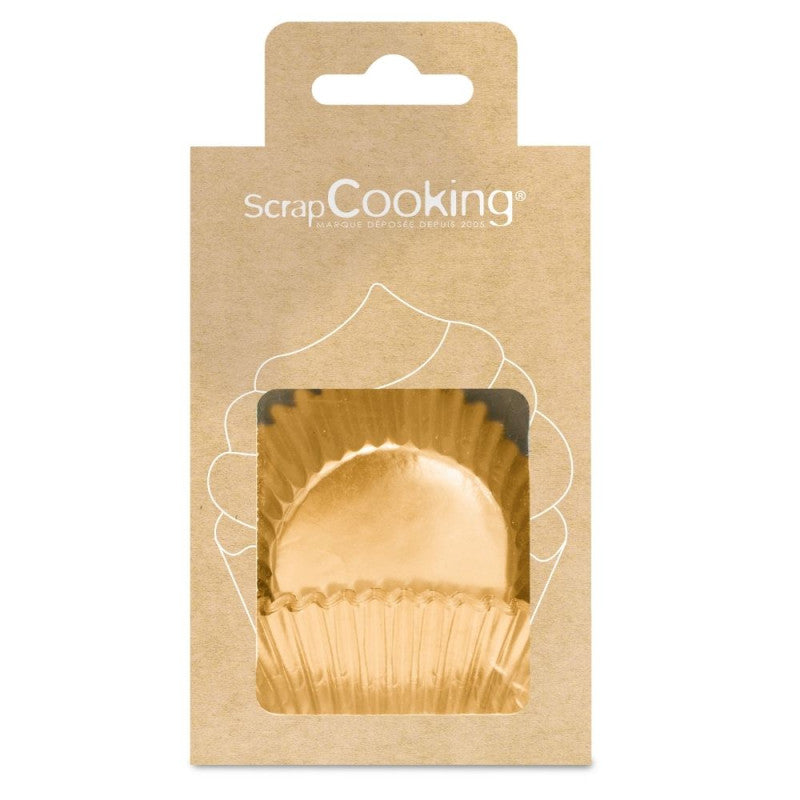 48 Gold Cupcake Cases- Scrapcooking