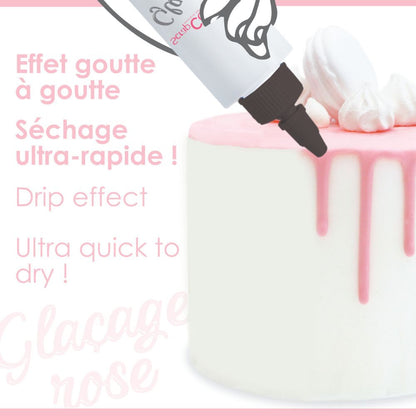 Chocolate Flavour Glaze Pink Drip cake - Scrapcooking