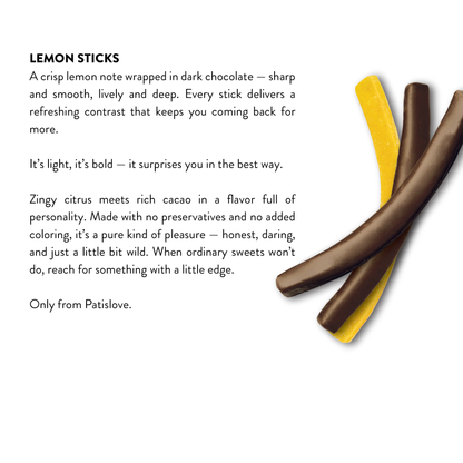 Lemon Stick Dark Chocolate - Patislove