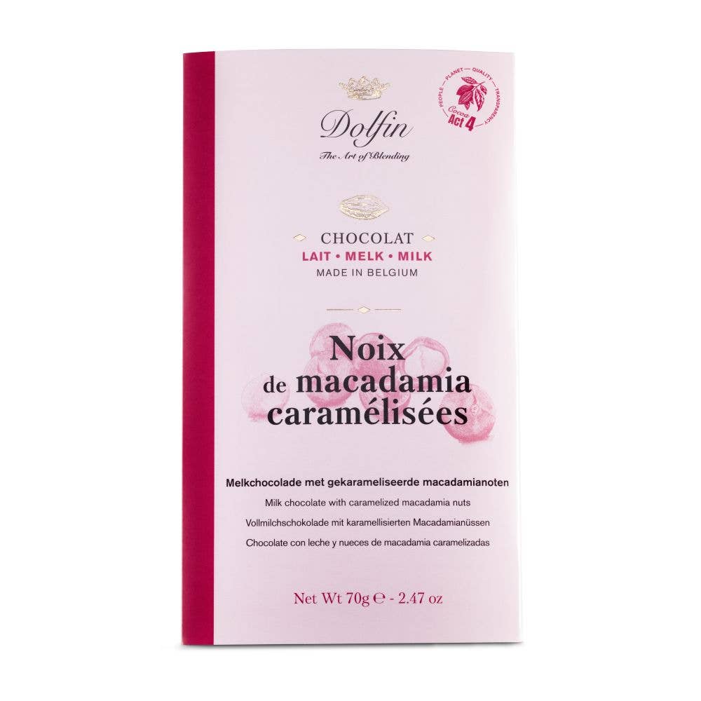 Milk Chocolate & Caramelized Macadamia Nut - Dolfin