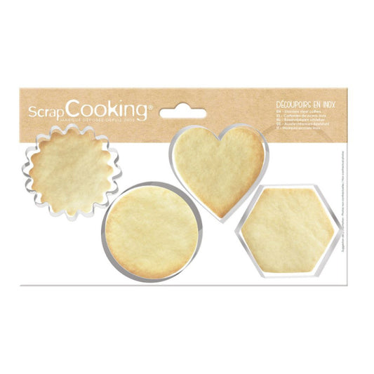 4 Stainless Steel Cookie Cutters - Scrapcooking