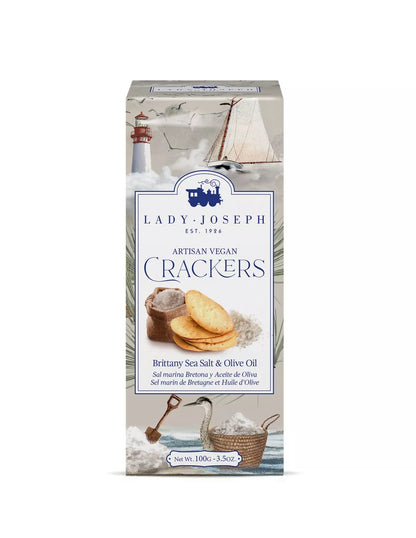 Artisan Crackers with Guérande Sea Salt & Olive Oil - Lady Joseph
