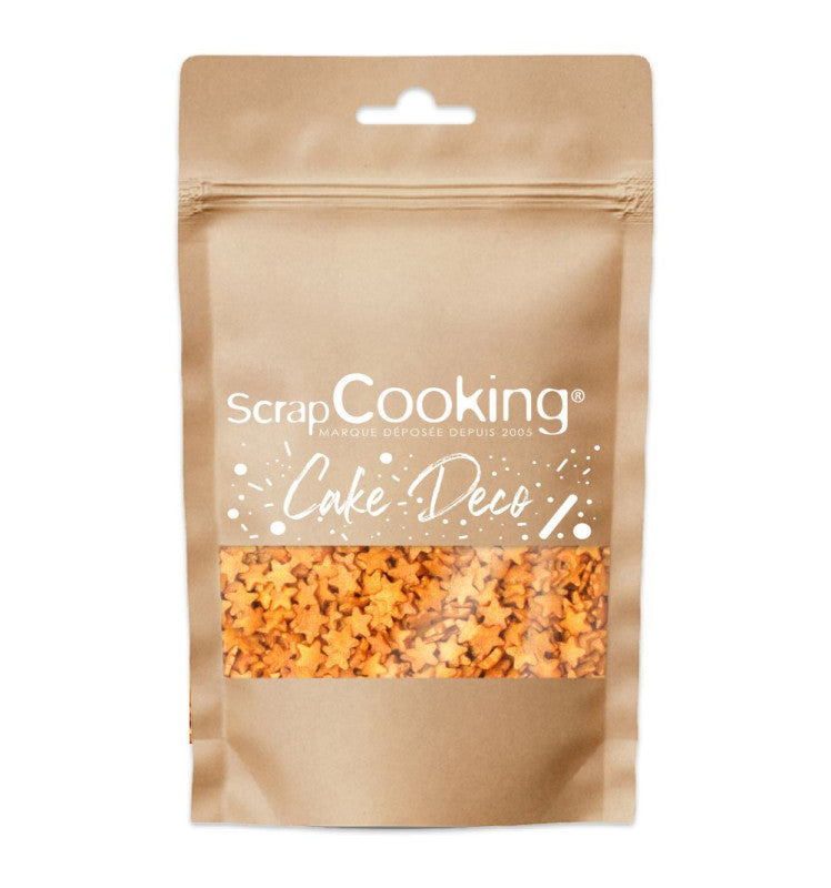 Mini Gold Star Sugar Decos- Scrapcooking