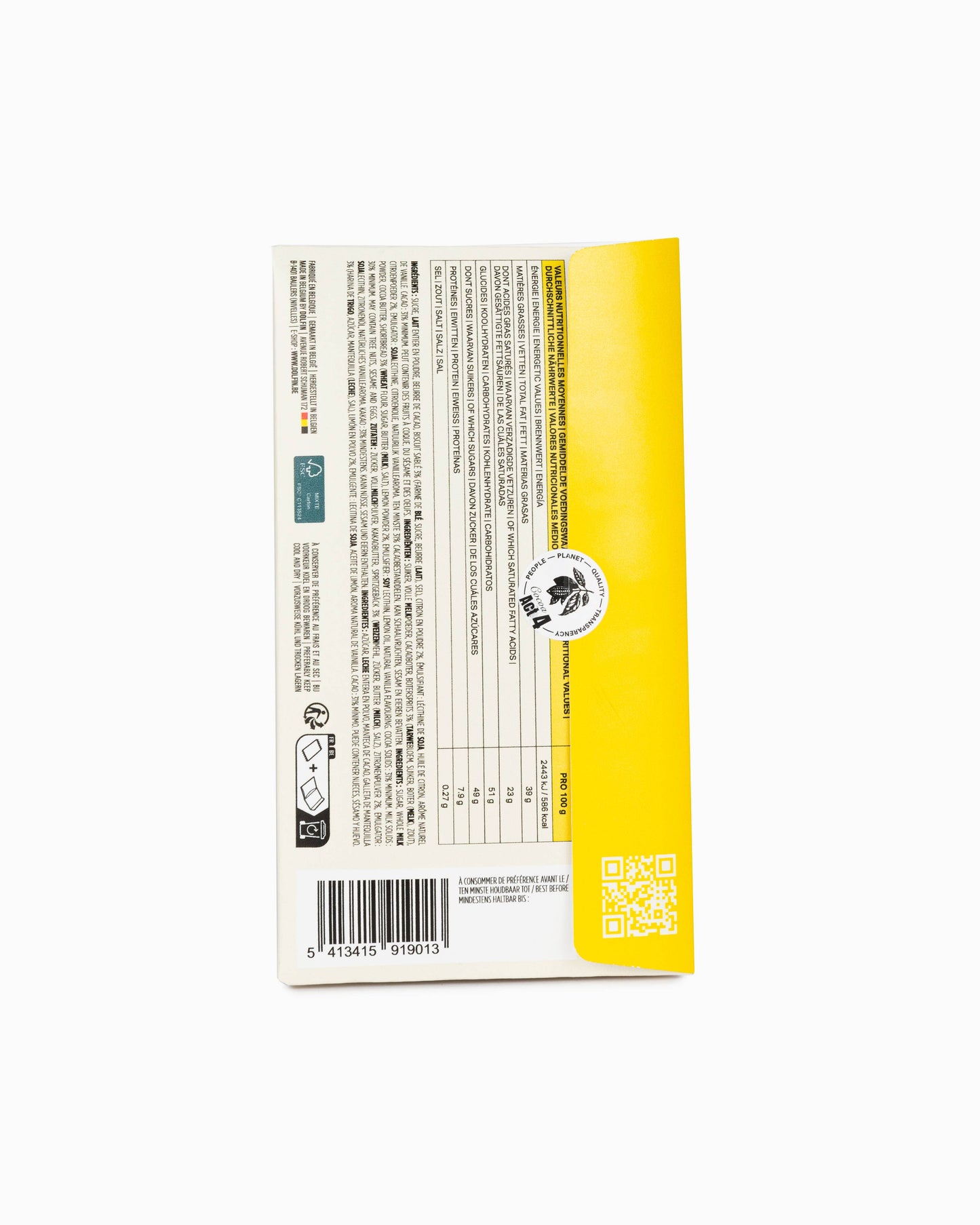 White Chocolate & Lemon Shortbread Cookie - Dolfin