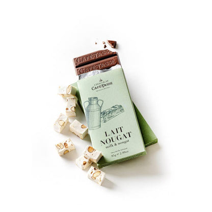 Milk Nougat Chocolate Bar - Cafe Tasse