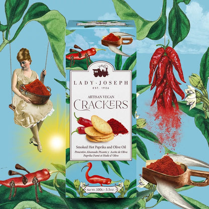 Crackers with Smoked Hot Paprika & Olive Oil - Lady Joseph
