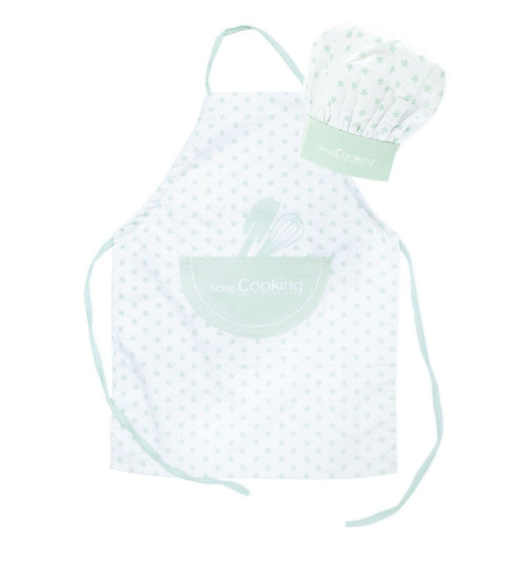 Set of Children’s Apron + Chef’s Hat- Scrapcooking