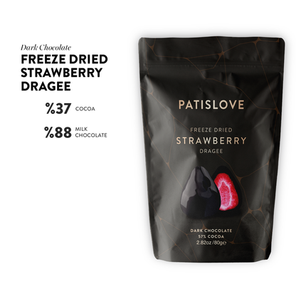 Dark Chocolate Covered Freeze Dried Strawberry - Patislove