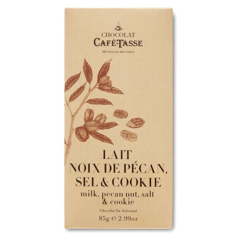 Milk Chocolate, Pecans, Salt & Cookies - Café Tasse