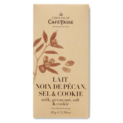 Milk Chocolate, Pecans, Salt & Cookies - Café Tasse