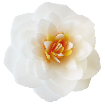 4 White Camellia Flowers Cake Decoration- Scrapcooking