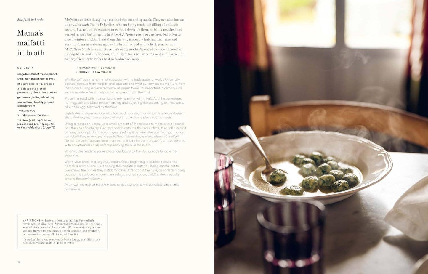 WINTER IN TUSCANY COOKING BOOK