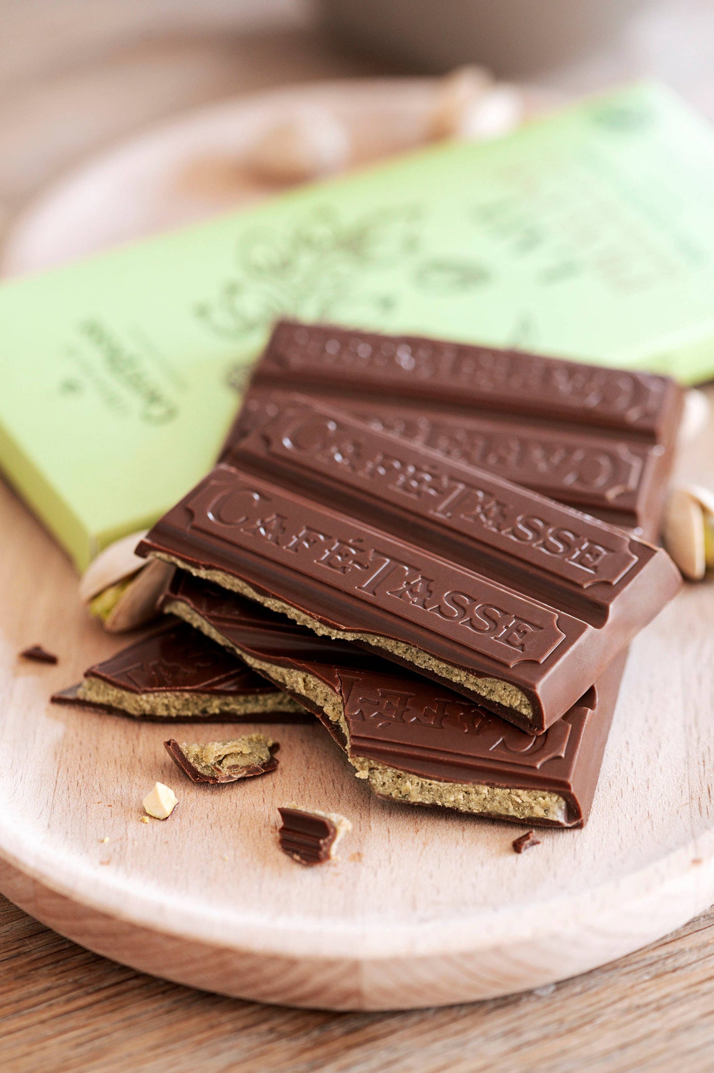 Milk chocolate & Praline Pistachio salted