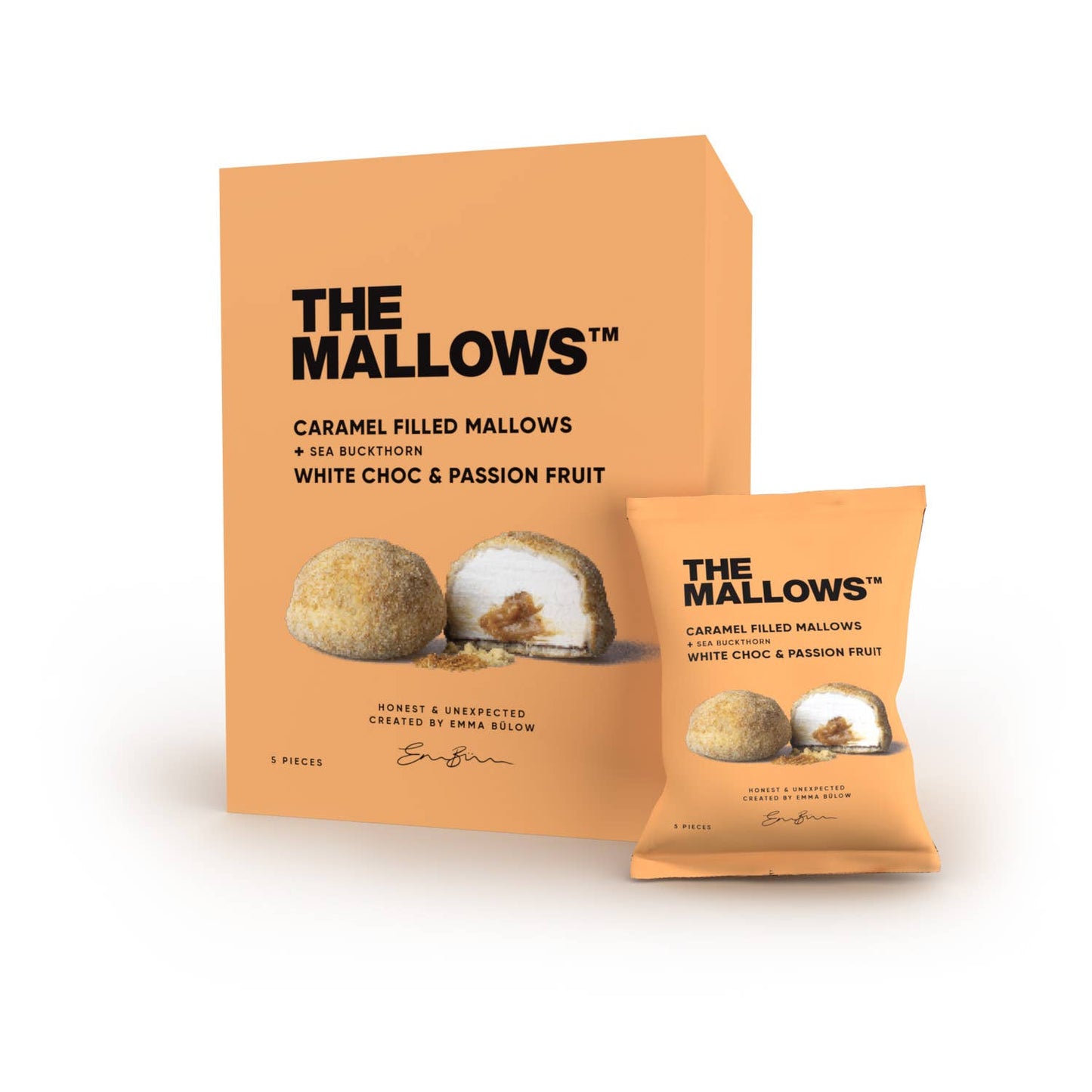 Caramel Filled Mallows, White Chocolate & Passion Fruit - The Mallows