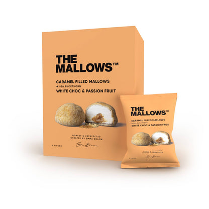 Caramel Filled Mallows, White Chocolate & Passion Fruit - The Mallows