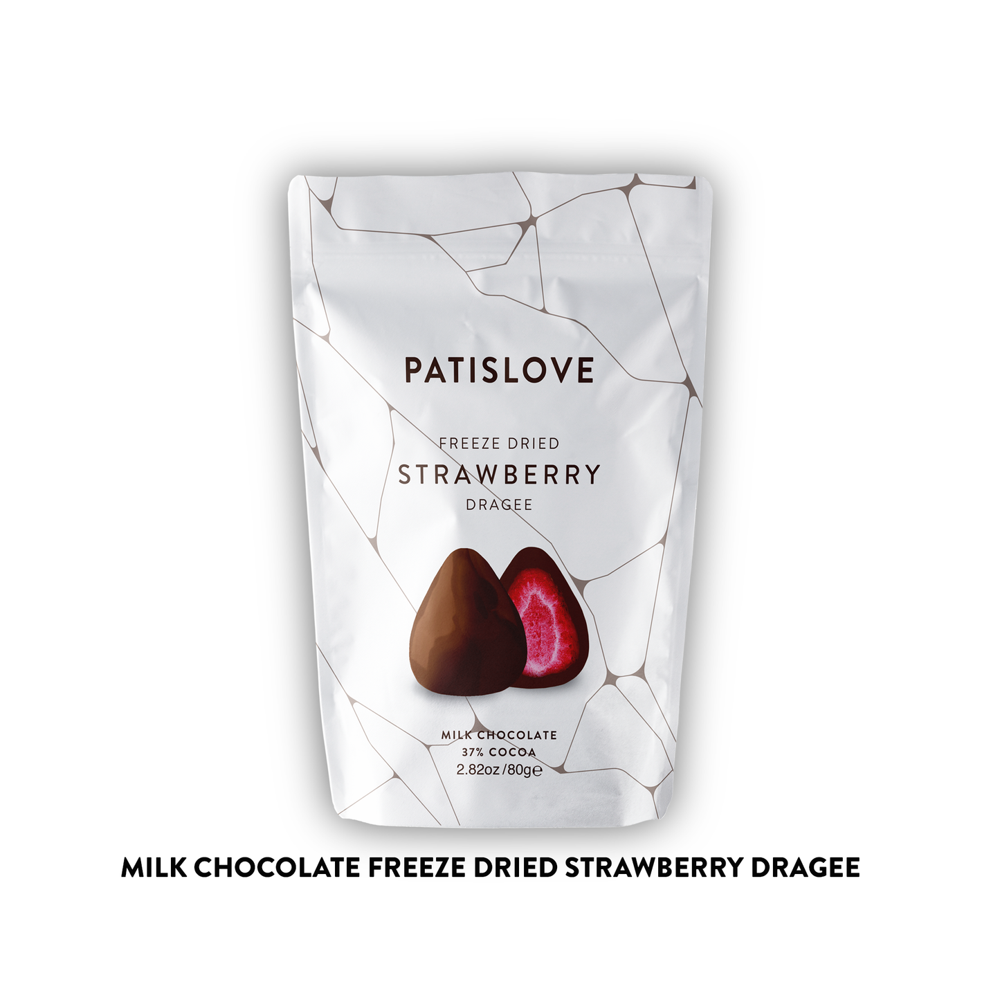 Milk Chocolate Covered Freeze Dried Strawberry - Patislove