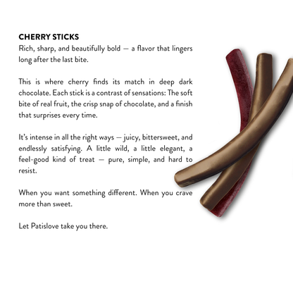 Cherry Stick Dark Chocolate - Patislove
