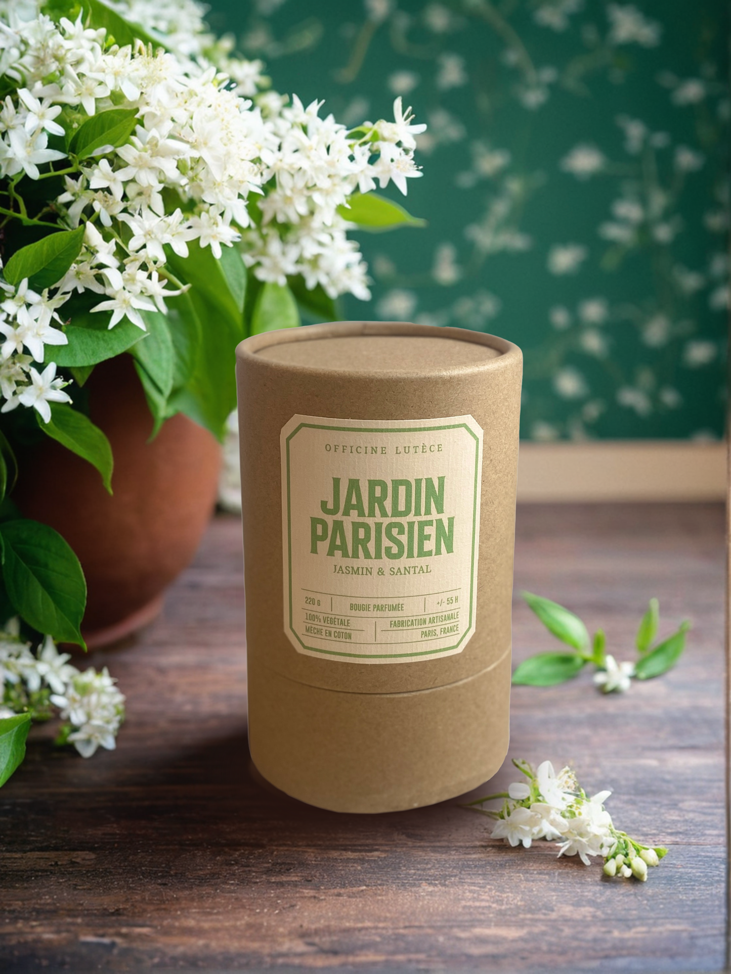 Parisian Garden Scented Candle “Jasmine & Sandalwood” - Officine Lutece