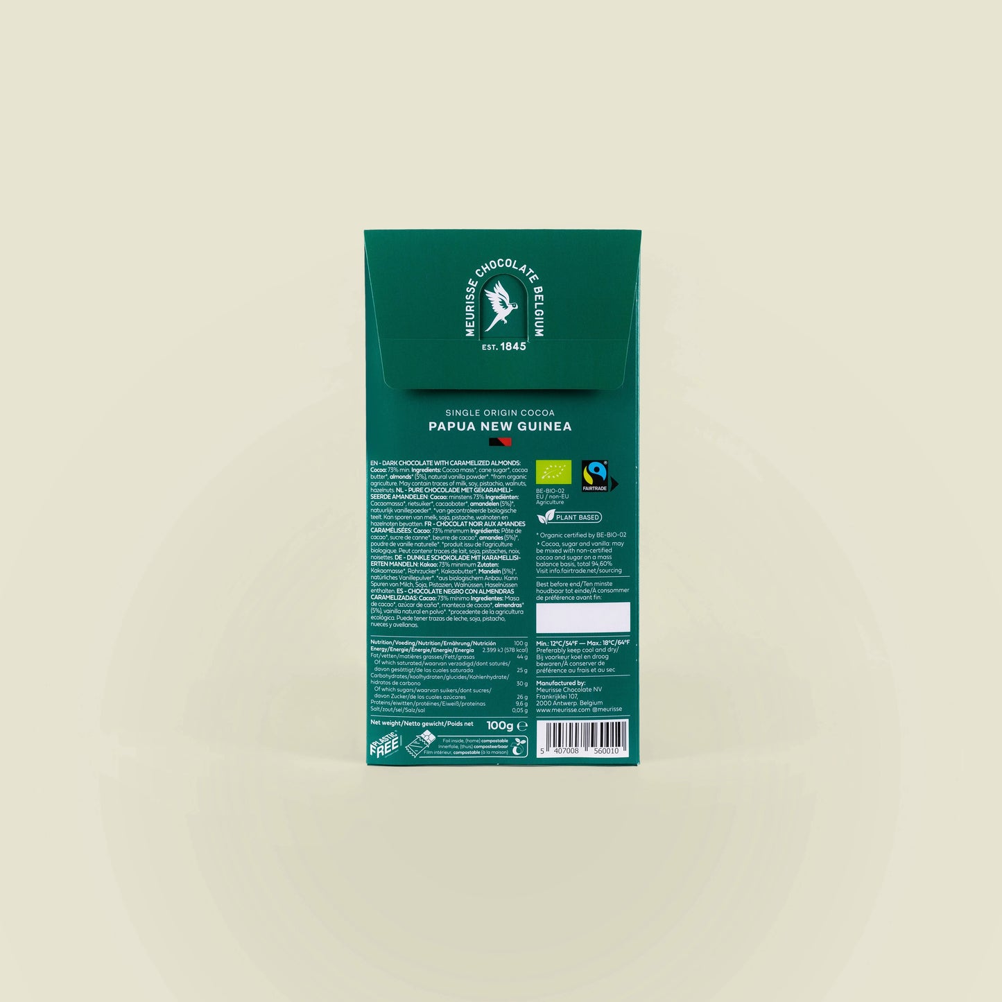 Organic Dark Chocolate & Caramelised Almonds - Meurisse