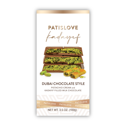 Pistachio & Kadayif Milk Chocolate - Patislove 100gr