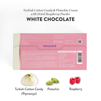 Angel’s Hair White Chocolate with Dried Raspberry Powder - Patislove 90gr