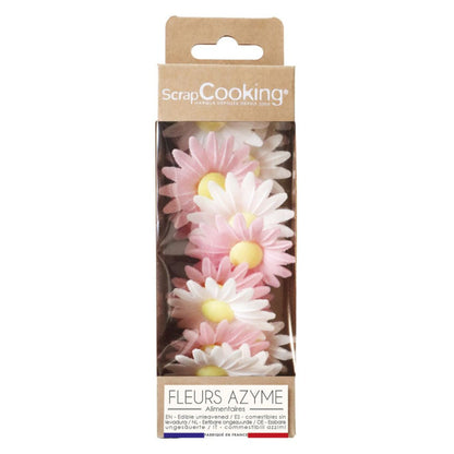 18 Daisy Edible Wafer Decorations - Scrapcooking