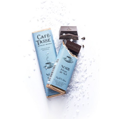 Dark Chocolate Bar & Fleur de Sel - Café Tasse