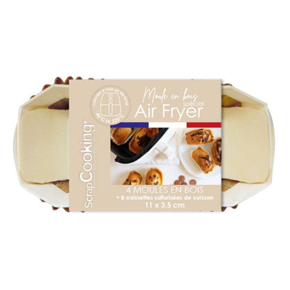 Mini wooden cake molds & 8 cupcake cases Ø11cm- Scrapcooking