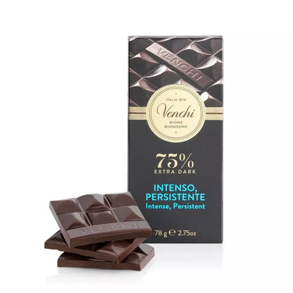 75% Extra Dark Chocolate Bar - Venchi