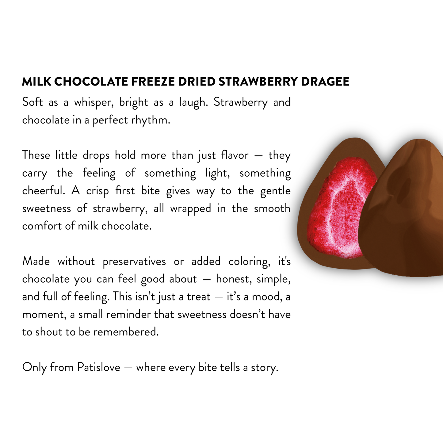 Milk Chocolate Covered Freeze Dried Strawberry - Patislove